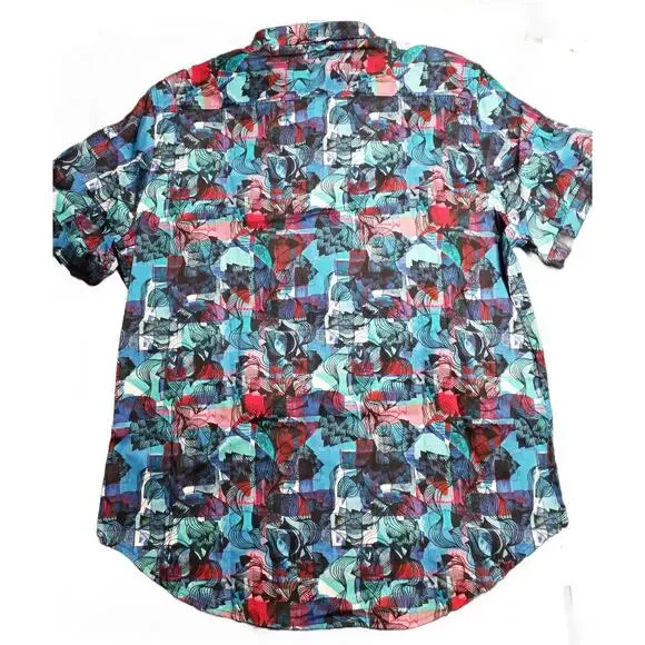 NWT Robert Graham L Barley Multi Color Short Sleeve Shirt $188 - Picture 3 of 13